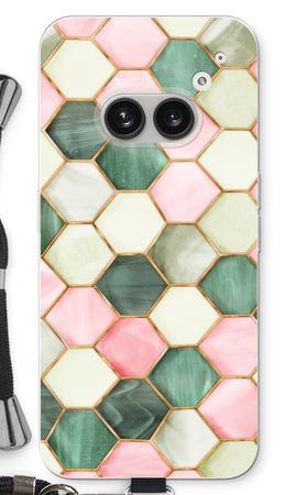 Hexagoner i färgat glas