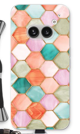 Hexagoner i färgat glas