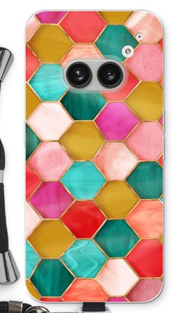 Hexagoner i färgat glas