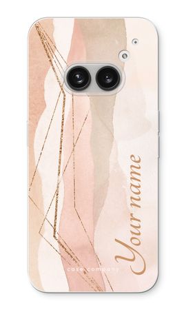 Gold Lines Namecase - Blush