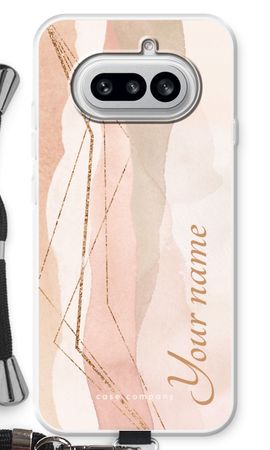 Gold Lines Namecase - Blush
