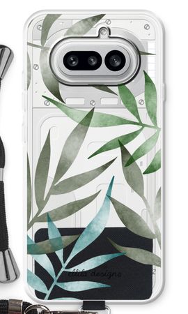Tropical watercolor leaves