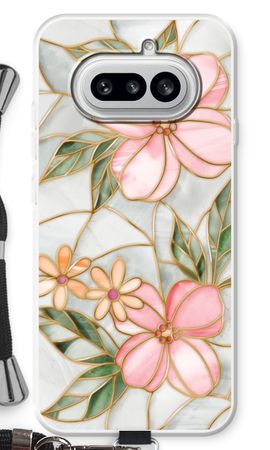 Pink stained glass flower