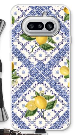 Blue tiles and lemons