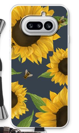 Sunflower and bees