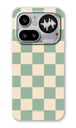 Checkered Mint, Nothing Phone (4a) Pro soft case