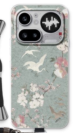 Japanese crane birds blossom