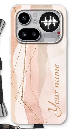 Gold Lines Namecase - Blush