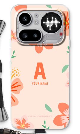 Tropical Pink Flowers Monogram