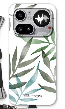 Tropical watercolor leaves