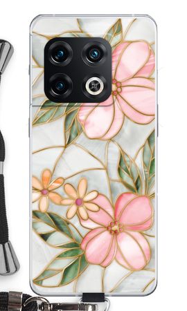 Orange stained glass flower