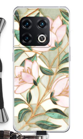 Orange stained glass flower