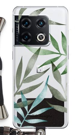 Tropical watercolor leaves