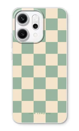Checkered Mint, Oppo Reno14 Pro mīksts vāciņš