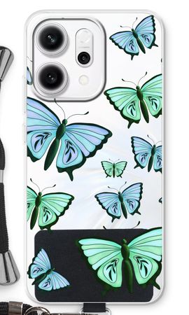 Blaue und grüne Schmetterlinge