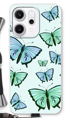 Blaue und grüne Schmetterlinge