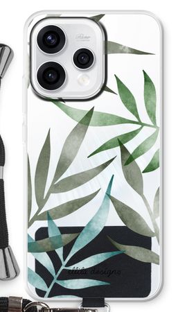 Tropical watercolor leaves