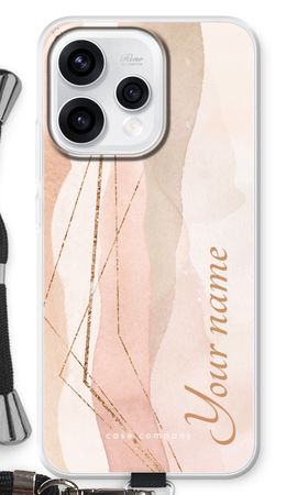 Gold Lines Namecase - Blush