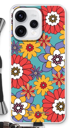 Retro bloemen - Blauw