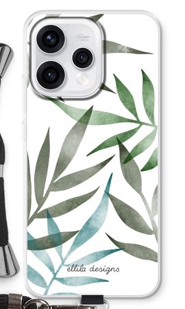 Tropical watercolor leaves