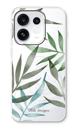 Tropical watercolor leaves