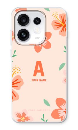 Tropical Pink Flowers Monogram