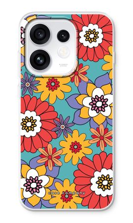 Retro Flowers - Blue