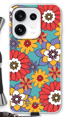 Retro bloemen - Blauw