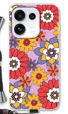 Retro bloemen - Paars