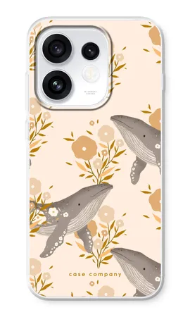 Floral Whales, Oppo Reno16 soft case