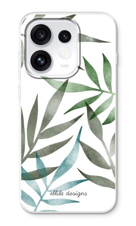 Tropical watercolor leaves