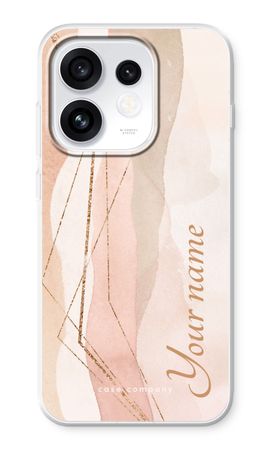 Gold Lines Namecase - Blush