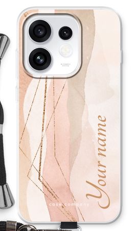 Gold Lines Namecase - Blush