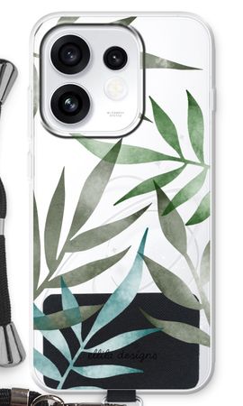 Tropical watercolor leaves