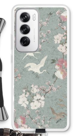 Japanese crane birds blossom