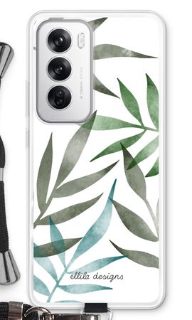 Tropical watercolor leaves