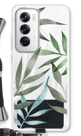 Tropical watercolor leaves