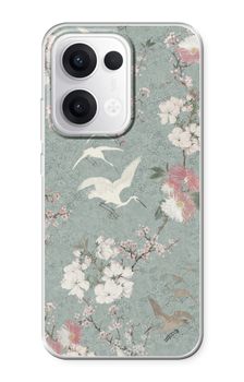 Japanese crane birds blossom