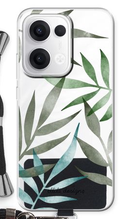 Tropical watercolor leaves