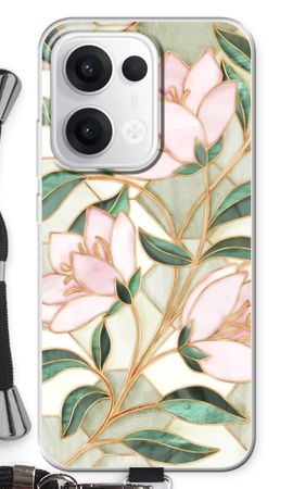 Orange stained glass flower