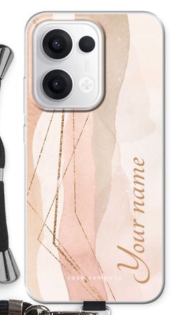 Gold Lines Namecase - Blush