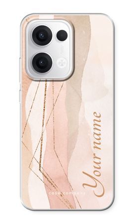 Gold Lines Namecase - Blush