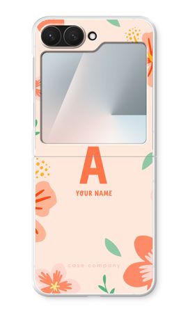 Tropical Pink Flowers Monogram