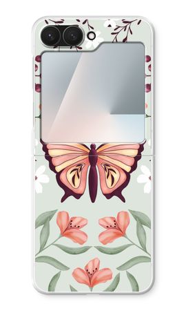 Schmetterling in einer blumigen Welt