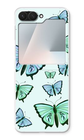 Blaue und grüne Schmetterlinge