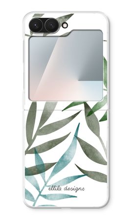 Tropical watercolor leaves