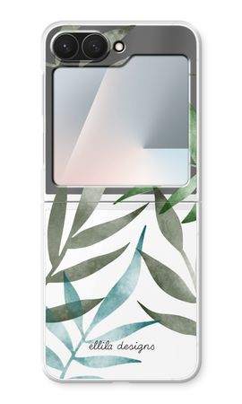 Tropical watercolor leaves