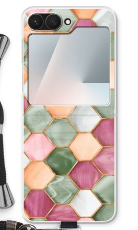 Esagoni in vetro colorato