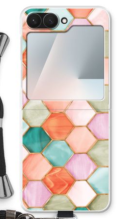 Esagoni in vetro colorato