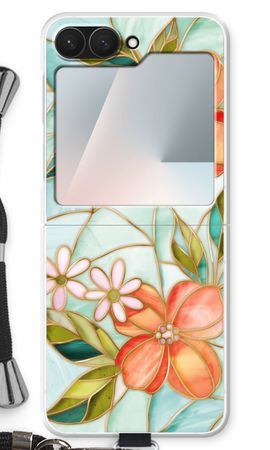 Fiore in vetro colorato arancione